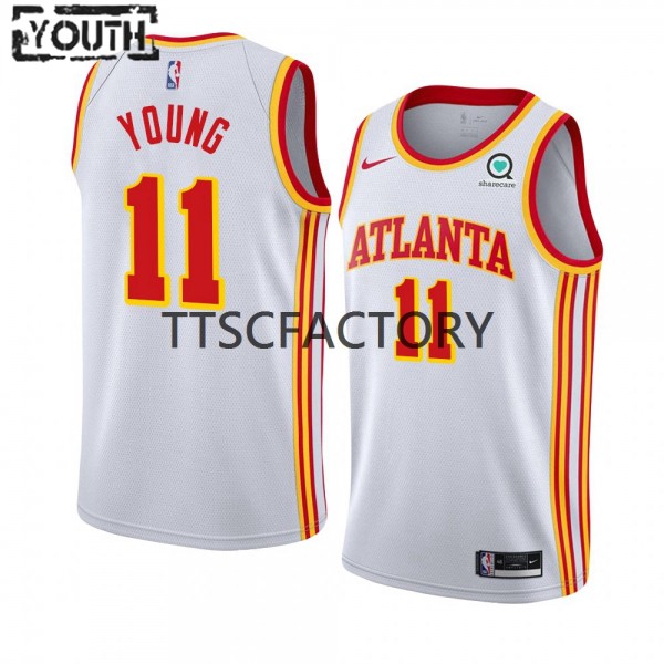 Atlanta Hawks Trikot Trae Young 11 Nike 2022-23 Association Edition Weiß Swingman - Kinder